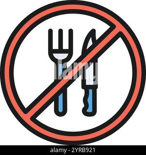 Fasting icon vector image. Suitable for mobile application web application and print media. Stock Vector