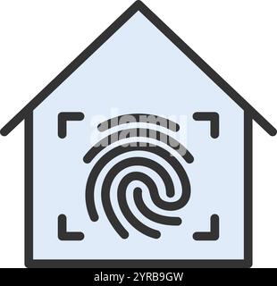 Finger Scan icon vector image. Suitable for mobile application web application and print media. Stock Vector