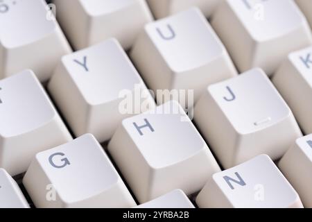 Close up keyboard of a computer keyboard, focus on keys Stock Photo