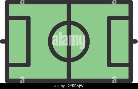 Football Field icon vector image. Suitable for mobile application web application and print media. Stock Vector