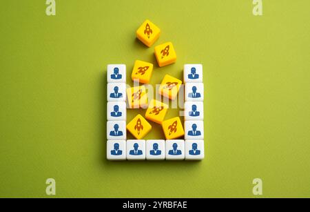 A group of investors acquires new startups. Buying technology companies. Promising startups and technologies. Stock Photo