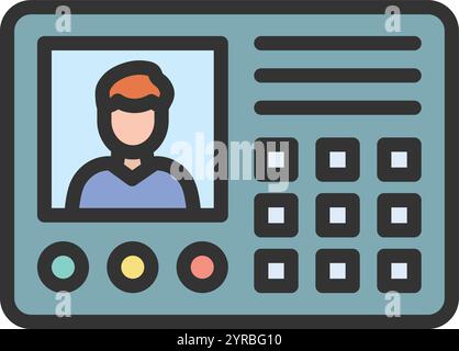 Intercom icon vector image. Suitable for mobile application web application and print media. Stock Vector