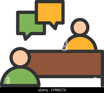 Interview icon vector image. Suitable for mobile application web application and print media. Stock Vector