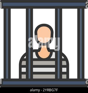 Jail icon vector image. Suitable for mobile application web application and print media. Stock Vector