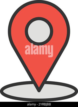 Location icon vector image. Suitable for mobile application web application and print media. Stock Vector