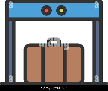 Luggage Scan icon vector image. Suitable for mobile application web application and print media. Stock Vector