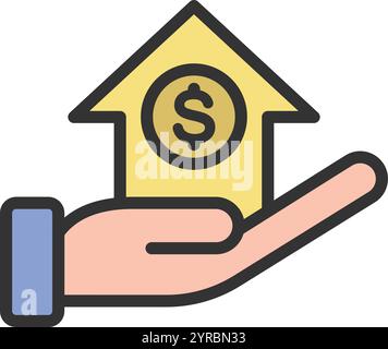 Mortgage Loan icon vector image. Suitable for mobile application web application and print media. Stock Vector
