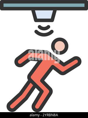 Motion Sensor icon vector image. Suitable for mobile application web application and print media. Stock Vector