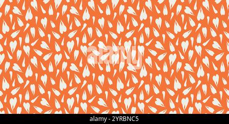 Seamless pattern with teeth. Day of the dead background. Halloween texture. Stock Vector