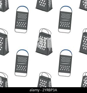 Seamless patterm with graters. Kitchen utensil. Cooking stuff. Stock Vector