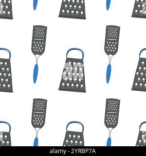 Seamless patterm with graters. Kitchen utensil. Cooking stuff. Stock Vector