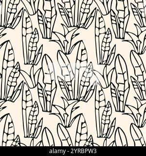 Seamless pattern with algae. Decorative seamless natural ornament. Stock Vector