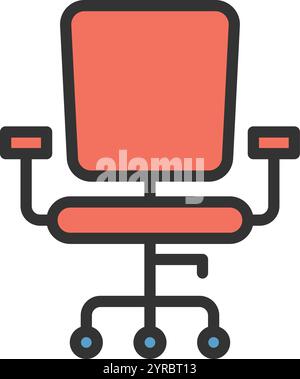 Office Chair icon vector image. Suitable for mobile application web application and print media. Stock Vector