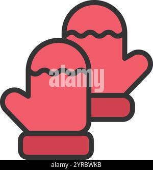 Oven Mitts icon vector image. Suitable for mobile application web application and print media. Stock Vector