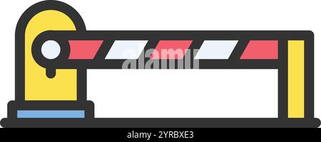 Parking Barrier icon vector image. Suitable for mobile application web application and print media. Stock Vector