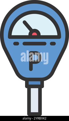 Parking Meter icon vector image. Suitable for mobile application web application and print media. Stock Vector
