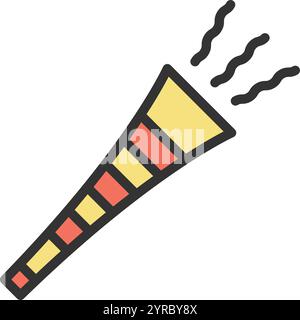 Party Trumpets icon vector image. Suitable for mobile application web application and print media. Stock Vector