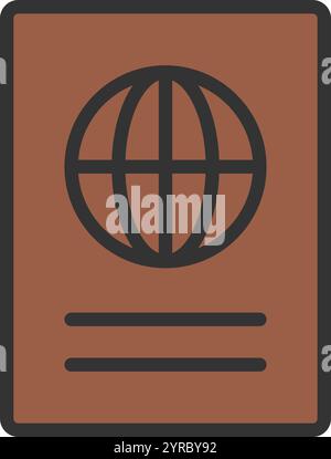 Passport icon vector image. Suitable for mobile application web application and print media. Stock Vector