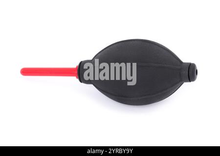 Rubber air blower isolated on white background, use for clean camera from dust Stock Photo