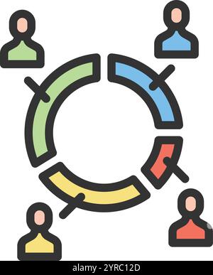Pie Chart icon vector image. Suitable for mobile application web application and print media. Stock Vector