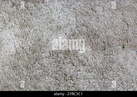 Rough gray plaster on the wall close-up. Concrete wall background. Stock Photo