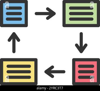 Process icon vector image. Suitable for mobile application web ...