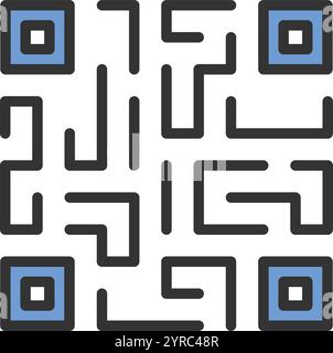 Qr Code icon vector image. Suitable for mobile application web application and print media. Stock Vector