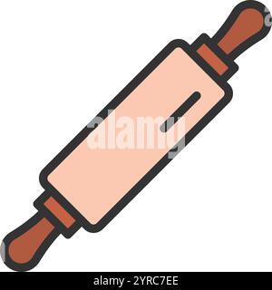 Rolling Pin icon vector image. Suitable for mobile application web application and print media. Stock Vector