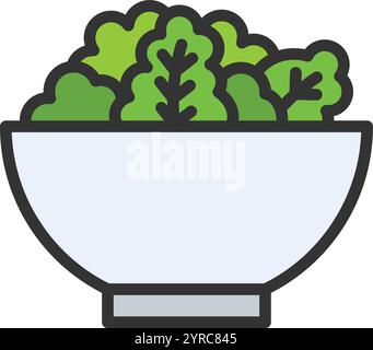 Salad icon vector image. Suitable for mobile application web application and print media. Stock Vector