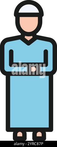 Salah icon vector image. Suitable for mobile application web application and print media. Stock Vector