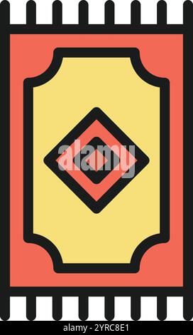 Rug icon vector image. Suitable for mobile application web application and print media. Stock Vector