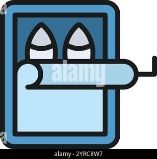 Sardines icon vector image. Suitable for mobile application web application and print media. Stock Vector