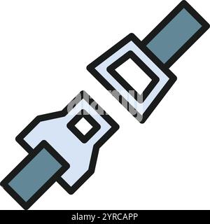 Seat Belt icon vector image. Suitable for mobile application web application and print media. Stock Vector