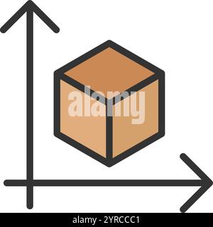 Size icon vector image. Suitable for mobile application web application and print media. Stock Vector