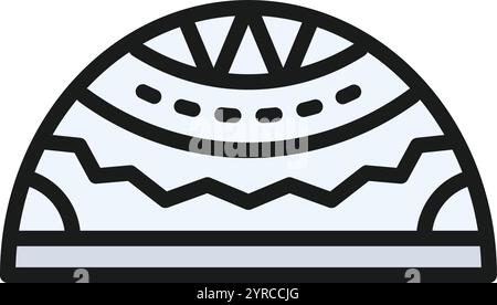 Skullcap icon vector image. Suitable for mobile application web application and print media. Stock Vector
