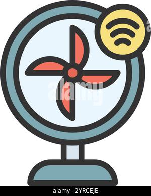 Smart Fan icon vector image. Suitable for mobile application web application and print media. Stock Vector