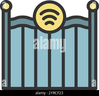 Smart Gate icon vector image. Suitable for mobile application web application and print media. Stock Vector