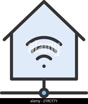 Smart Home icon vector image. Suitable for mobile application web application and print media. Stock Vector
