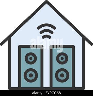 Smart Music icon vector image. Suitable for mobile application web application and print media. Stock Vector