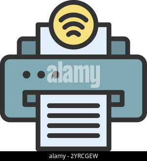 Smart Printer icon vector image. Suitable for mobile application web application and print media. Stock Vector