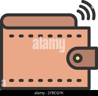 Smart Wallet icon vector image. Suitable for mobile application web application and print media. Stock Vector