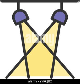 Spotlight icon vector image. Suitable for mobile application web application and print media. Stock Vector