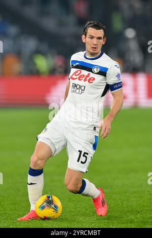 Olimpico stadium, Roma, Italy - Marten de Roon of Roma celebrates ...