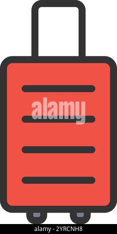 Suitcase icon vector image. Suitable for mobile application web application and print media. Stock Vector