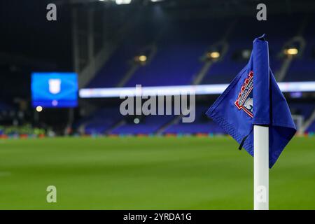 The corner flag during the Premier League match Ipswich Town vs Crystal Palace at Portman Road, Ipswich, United Kingdom. 3rd Dec, 2024. (Photo by Izzy Poles/News Images) in Ipswich, United Kingdom on 12/3/2024. (Photo by Izzy Poles/News Images/Sipa USA) Credit: Sipa USA/Alamy Live News Stock Photo