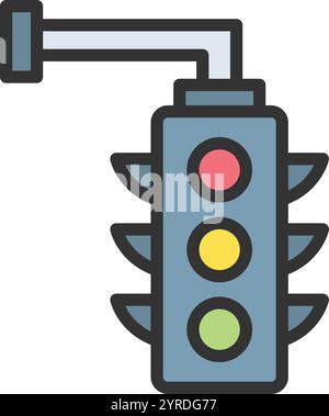 Traffic Light icon vector image. Suitable for mobile application web application and print media. Stock Vector