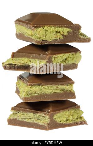 Dubai chocolate isolated on white background Stock Photo