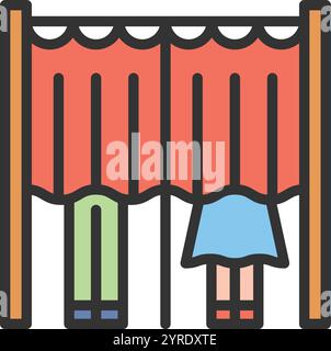 Voting Booth icon vector image. Suitable for mobile application web application and print media. Stock Vector