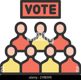 Voters icon vector image. Suitable for mobile application web application and print media. Stock Vector
