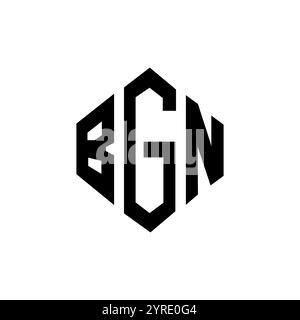 BGN letter logo design with polygon shape. BGN polygon and cube shape ...
